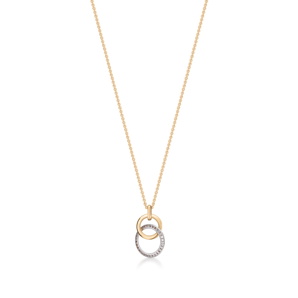 Wisiorek złoty z cyrkoniami