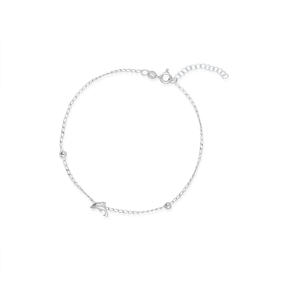 Bransoleta srebrna na nogę