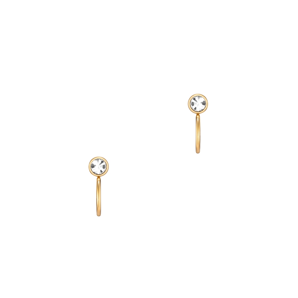 Kolczyki pozłacane z cyrkoniami Basics