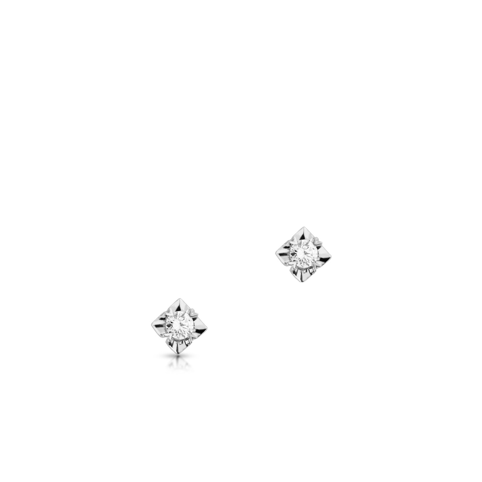 Kolczyki białe złoto z brylantami