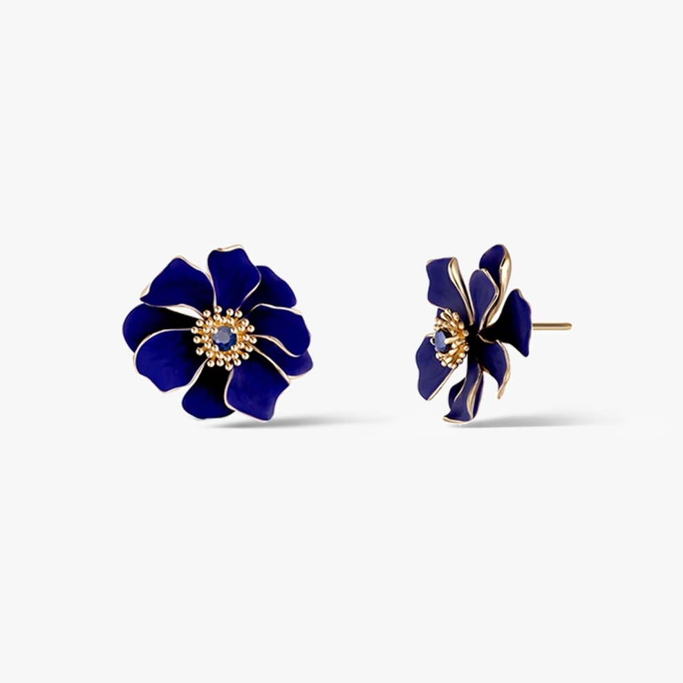 Kolczyki złote Kwiaty Nocy