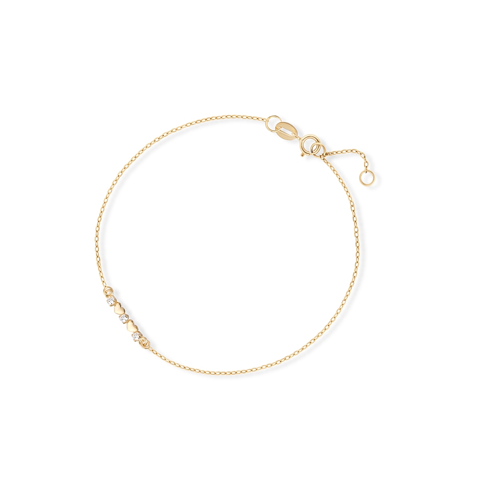 Bransoleta złota z cyrkoniami