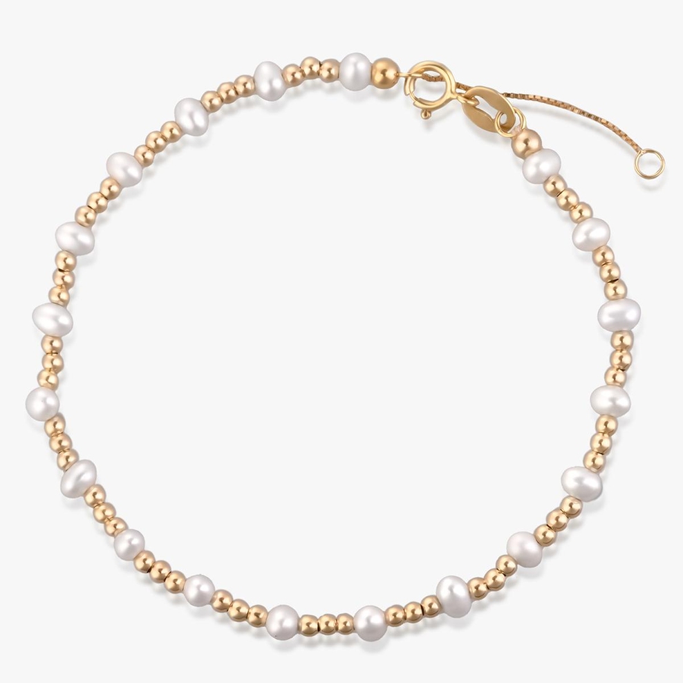 Bransoleta złota  z perłami