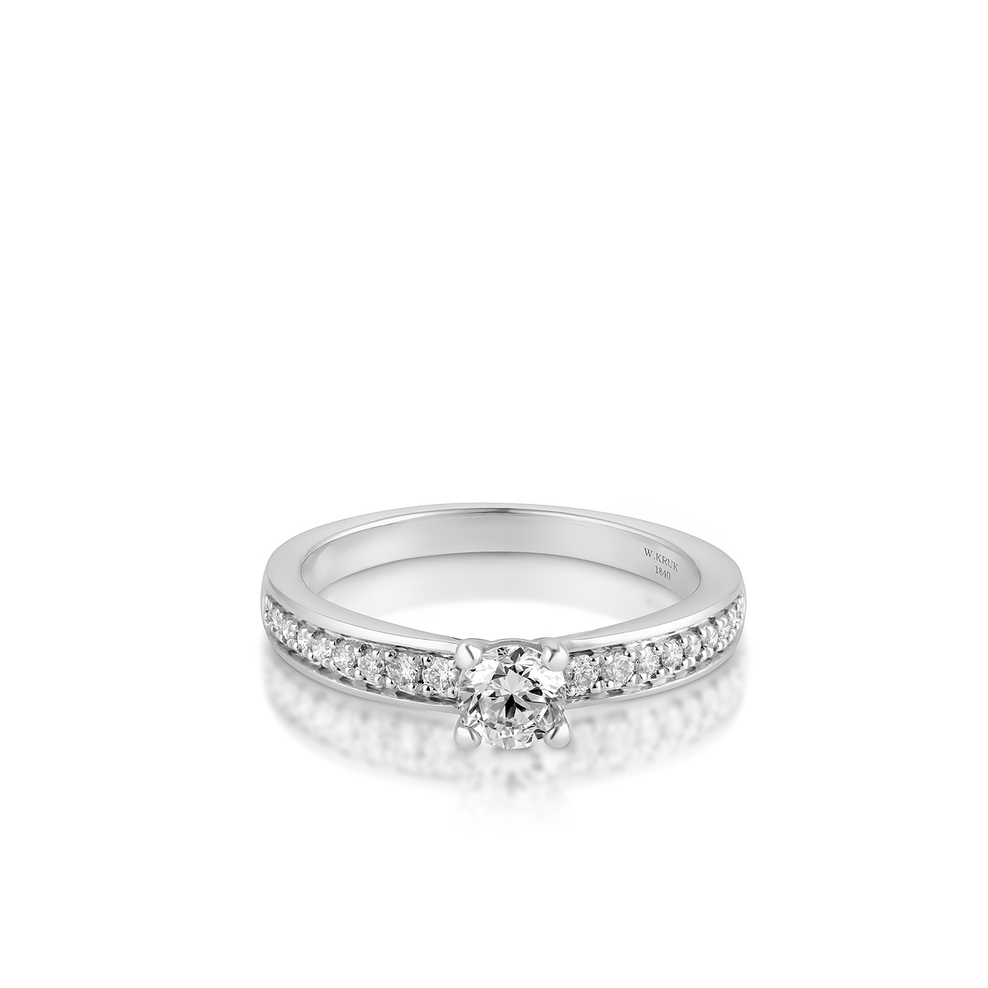 Pierścionek zaręczynowy złoty Szczęśliwy