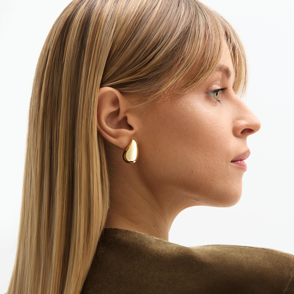 Kolczyki srebrne pozłacane