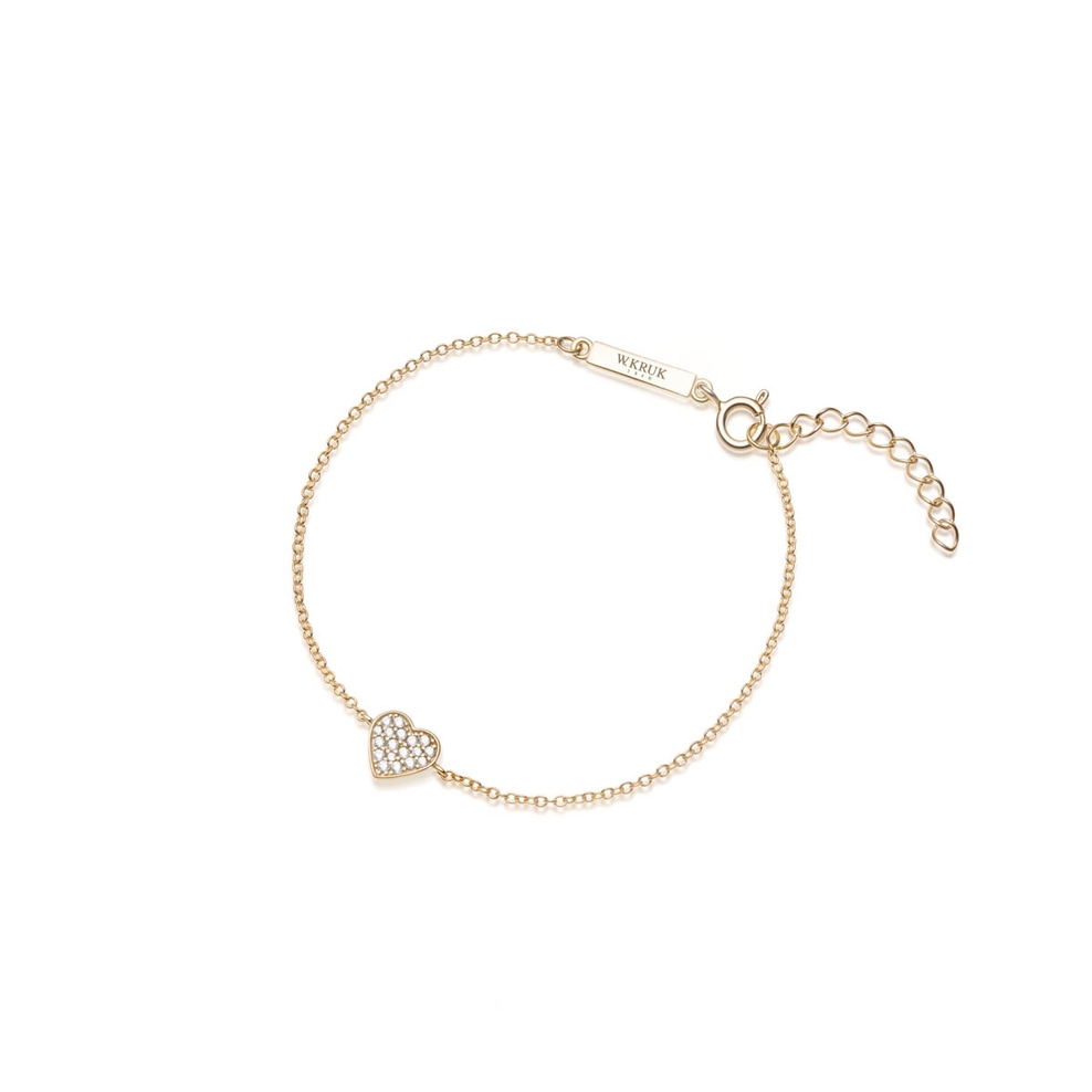 Bransoletka srebrna pozłacana W.KRUK