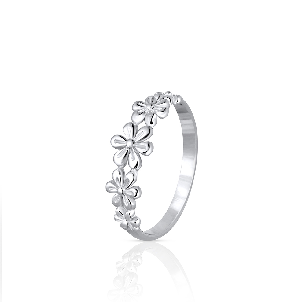 Pierścionek srebrny z motywem niezapominajki