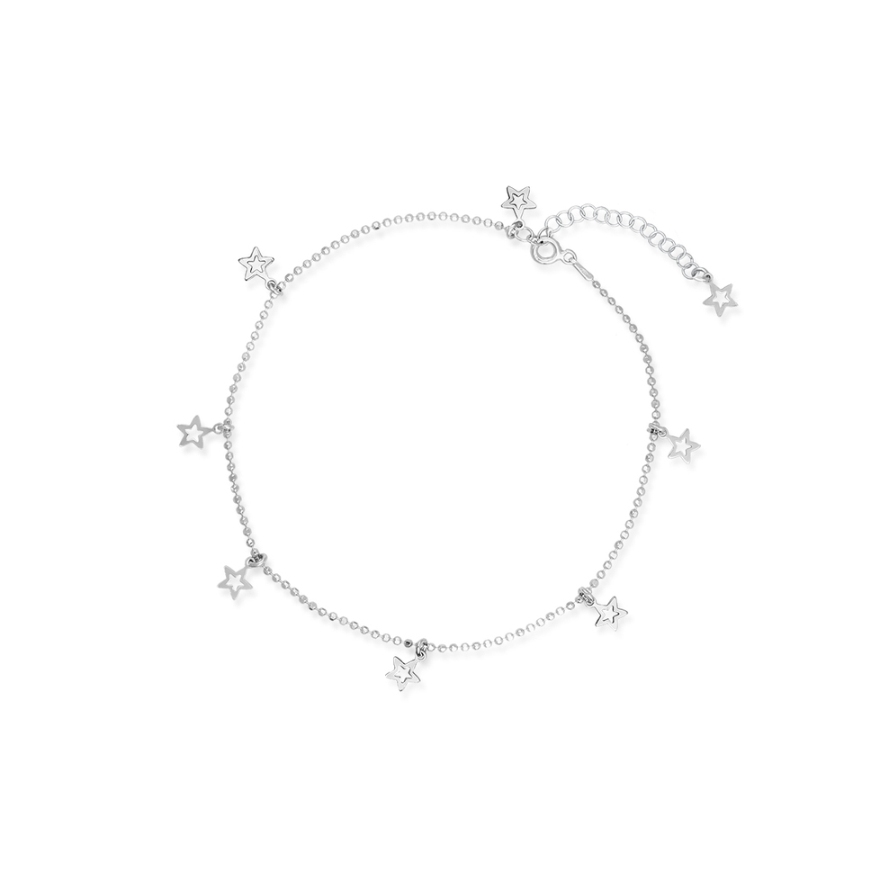 Bransoleta srebrna na nogę