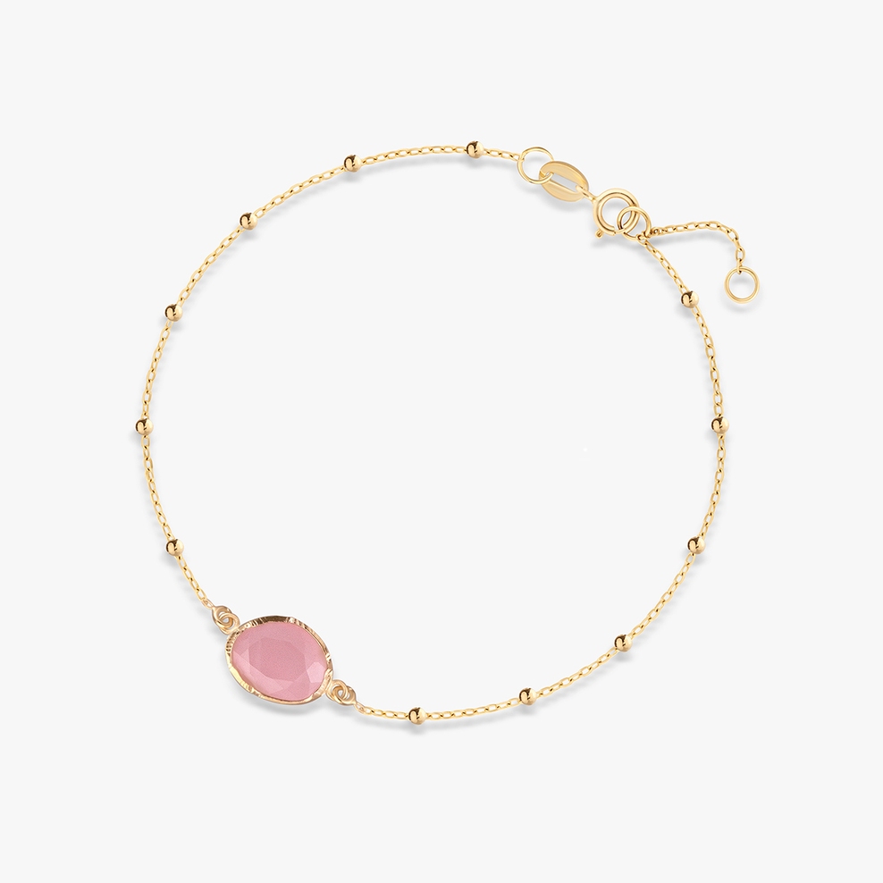 Bransoleta złota z chalcedonem Saint Tropez