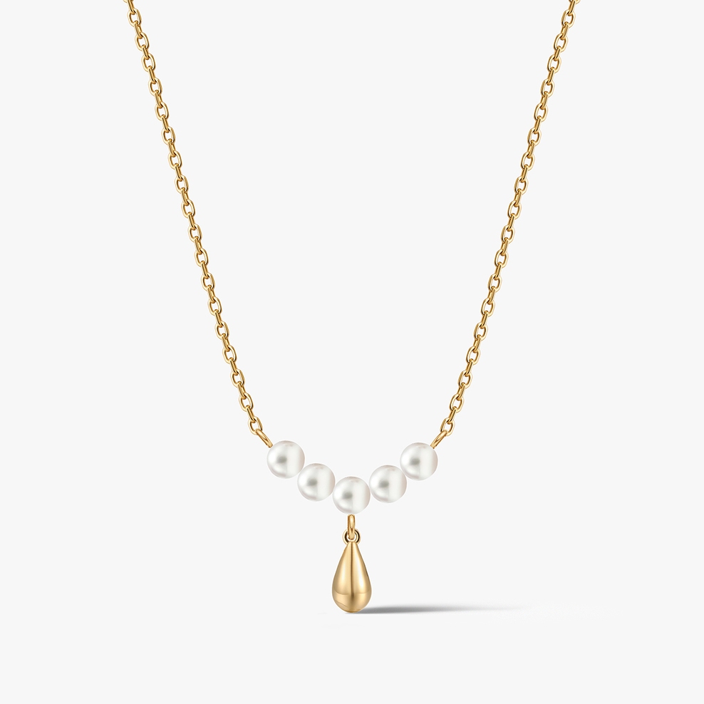 Naszyjnik srebrny z perłami