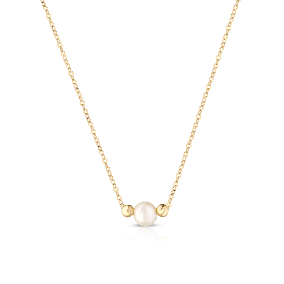 Naszyjnik złoty z perłą