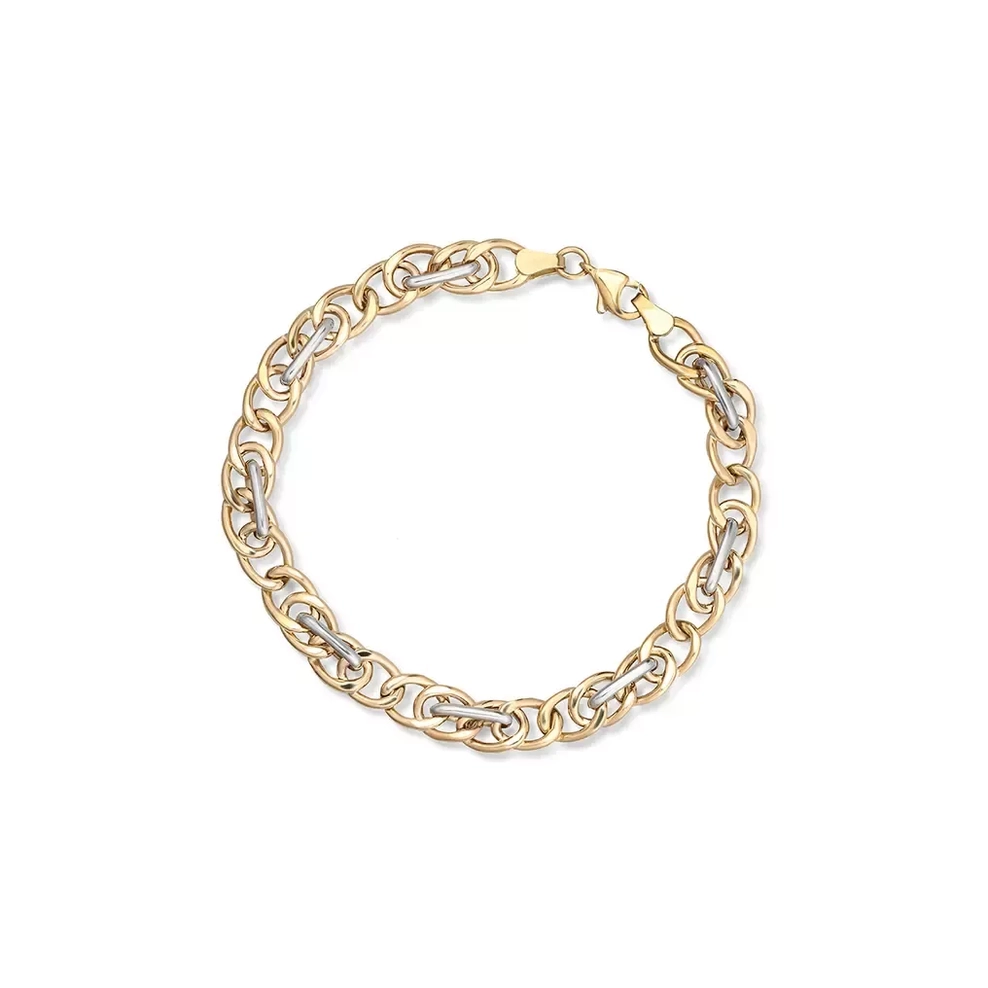 Bransoleta złota bicolor pancerka