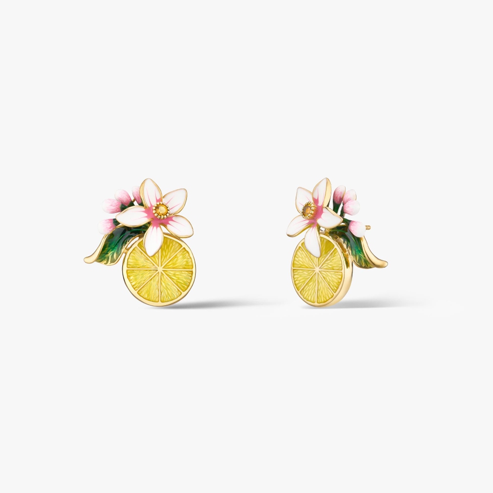 Kolczyki srebrne Kwiaty Nocy Cytrusy