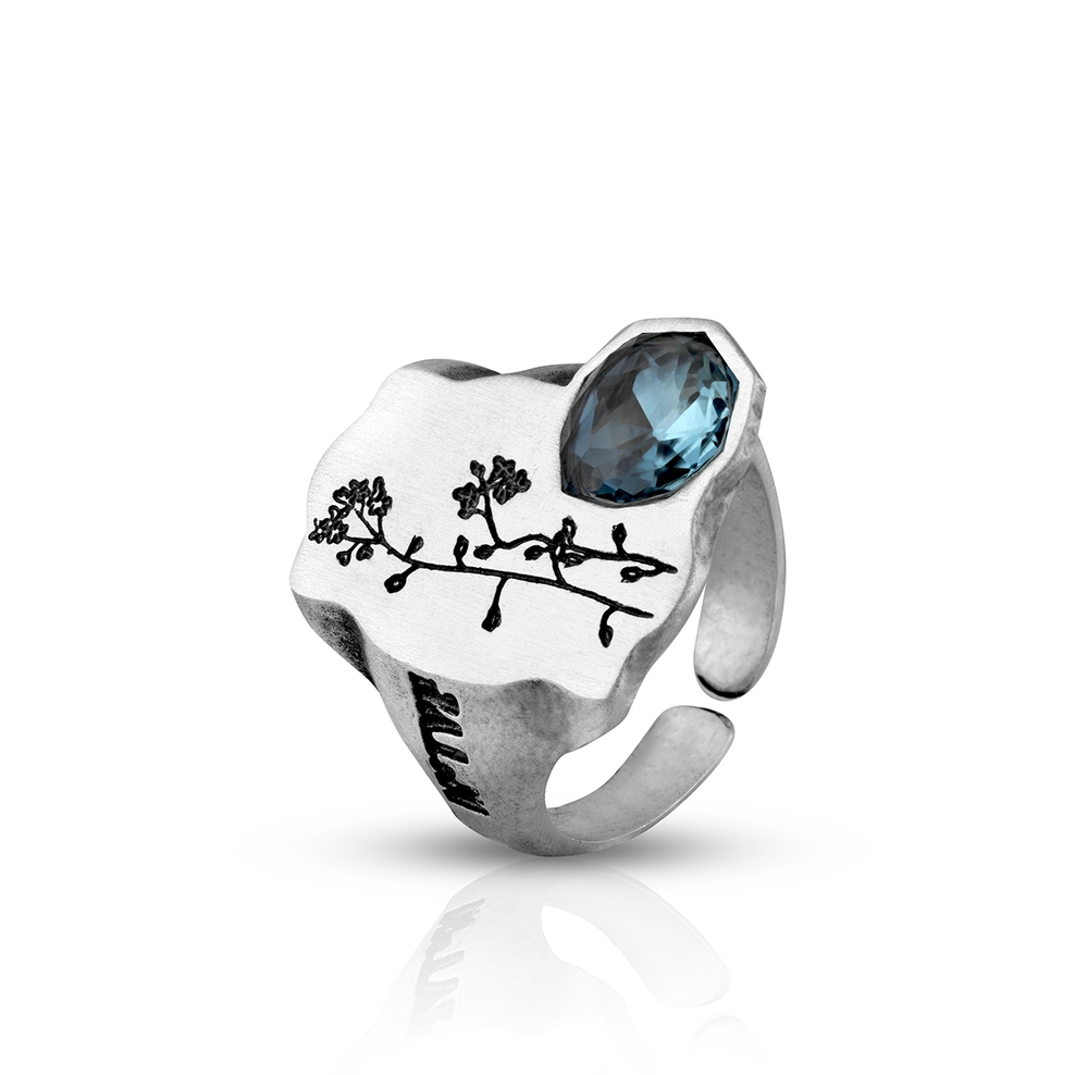 Pierścionek srebrny Motyle