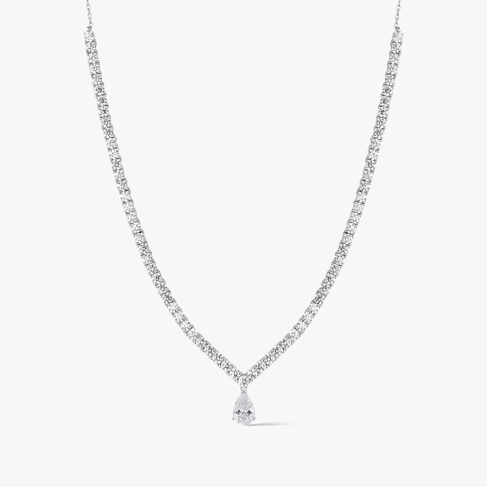 Naszyjnik złoty z cyrkoniami Ceremonials