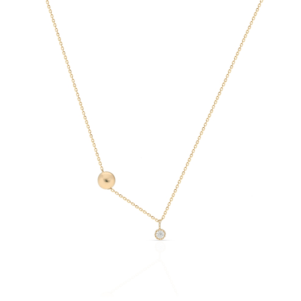 Naszyjnik złoty z cyrkoniami