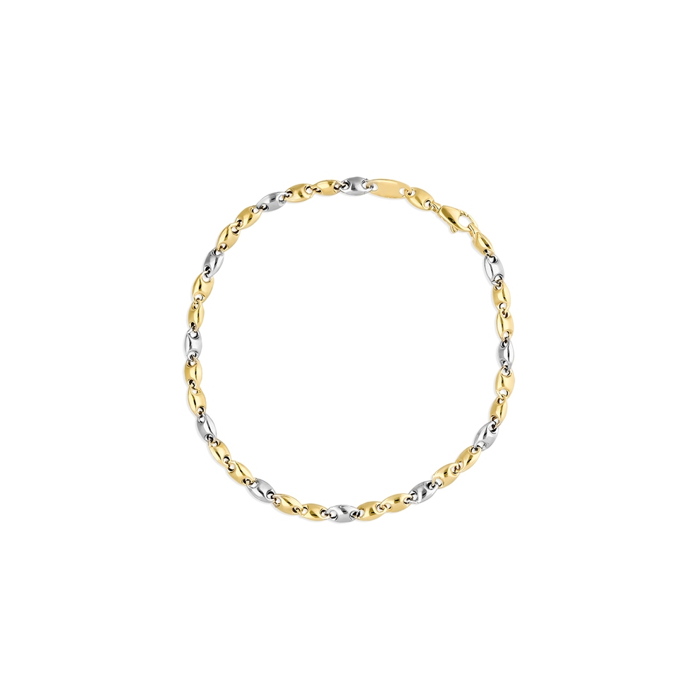 Bransoleta złota bicolor