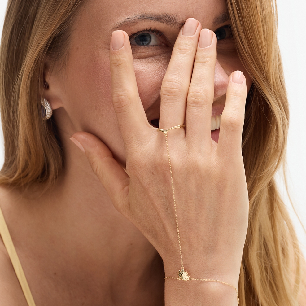 Bransoleta srebrna z pierścionkiem Follow