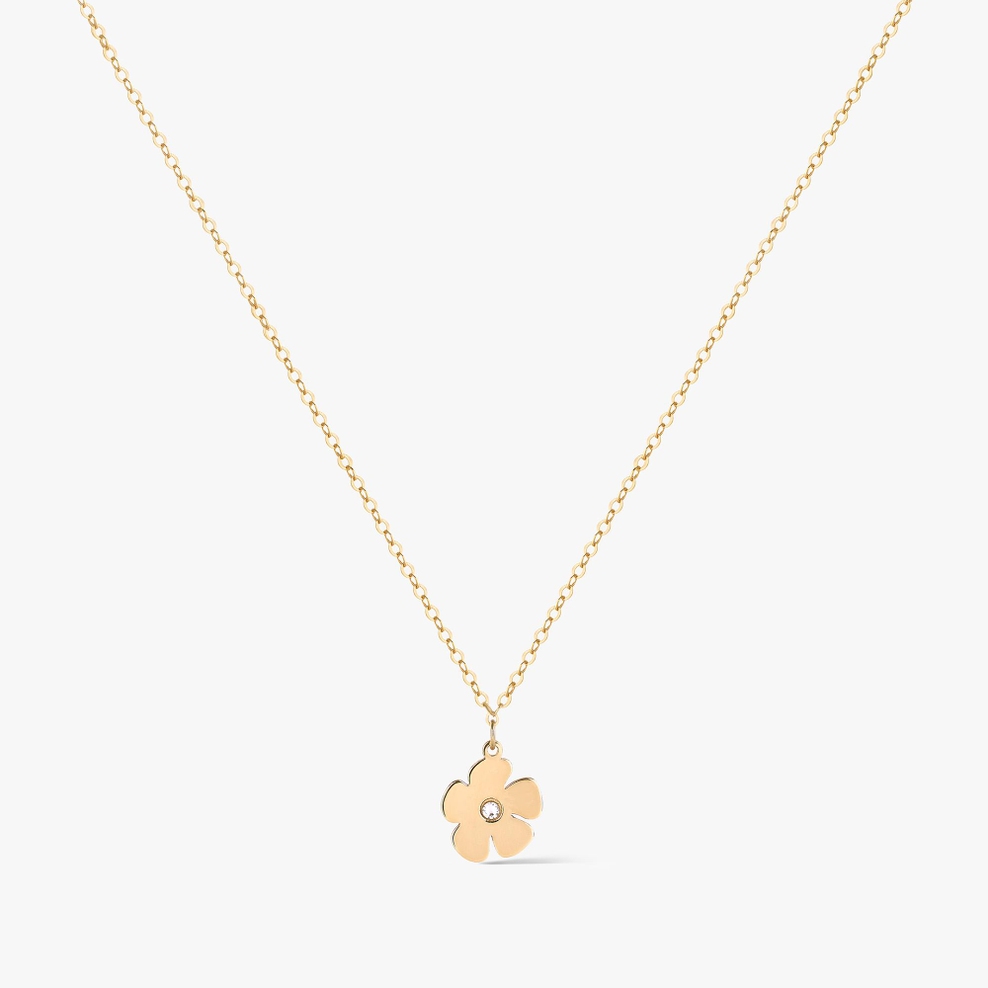 Naszyjnik złoty z kwiatuszkiem