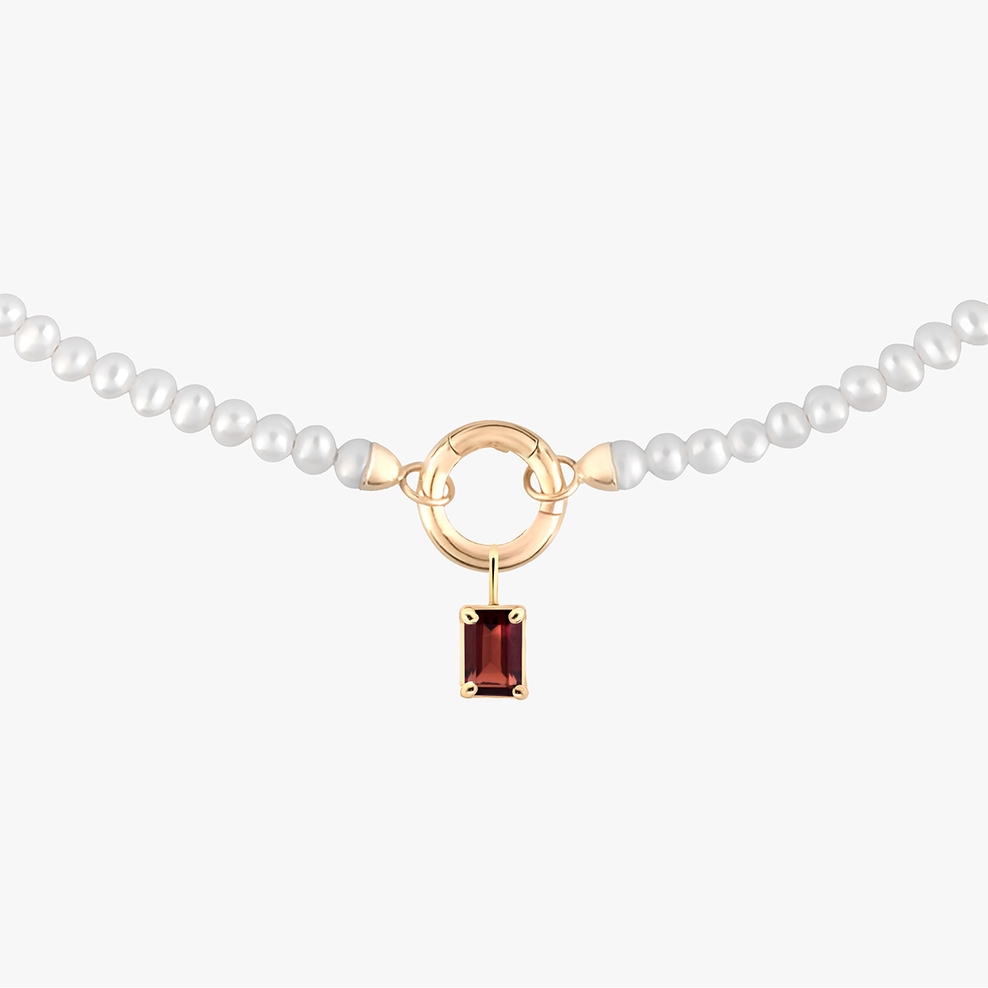 Wisiorek złoty z granatem