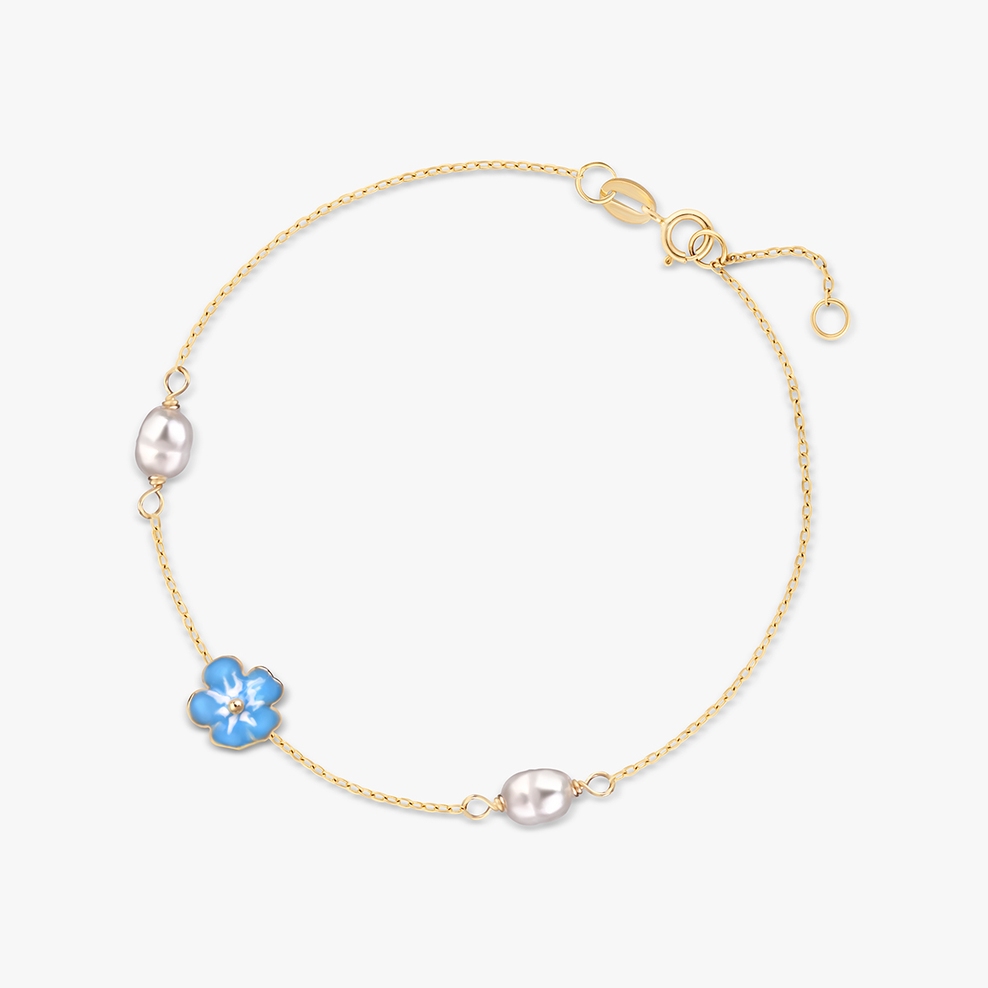 Bransoleta złota z perłą