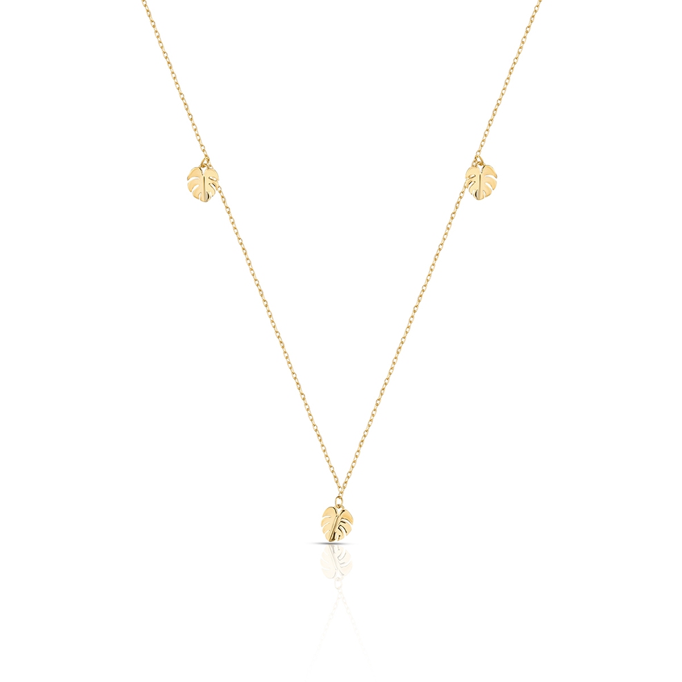 Naszyjnik złoty z motywem monstery