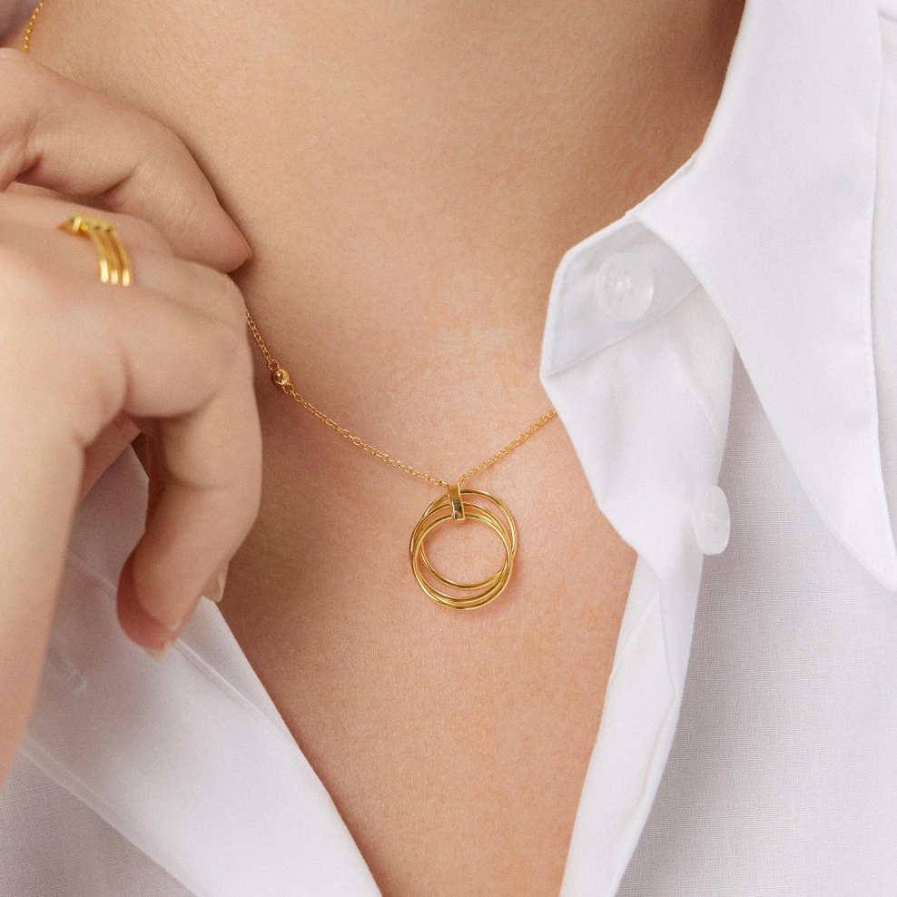 Naszyjnik srebrny pozłacany