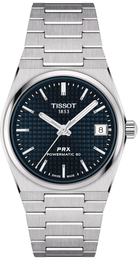 TISSOT PRX Powermatic 80 自動巻き(35mm) Tissot PRX 35 POWERMATIC 80 Ice Blue 35mm T137.207.11.351.00