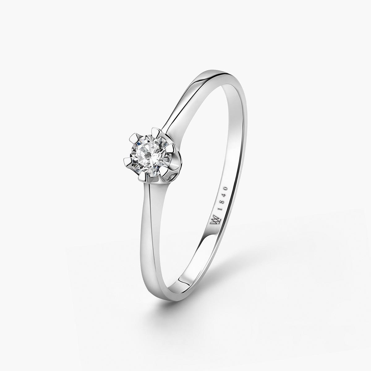 Pierścionek zaręczynowy złoty Jedyny – XWR/PB+33B – W.KRUK