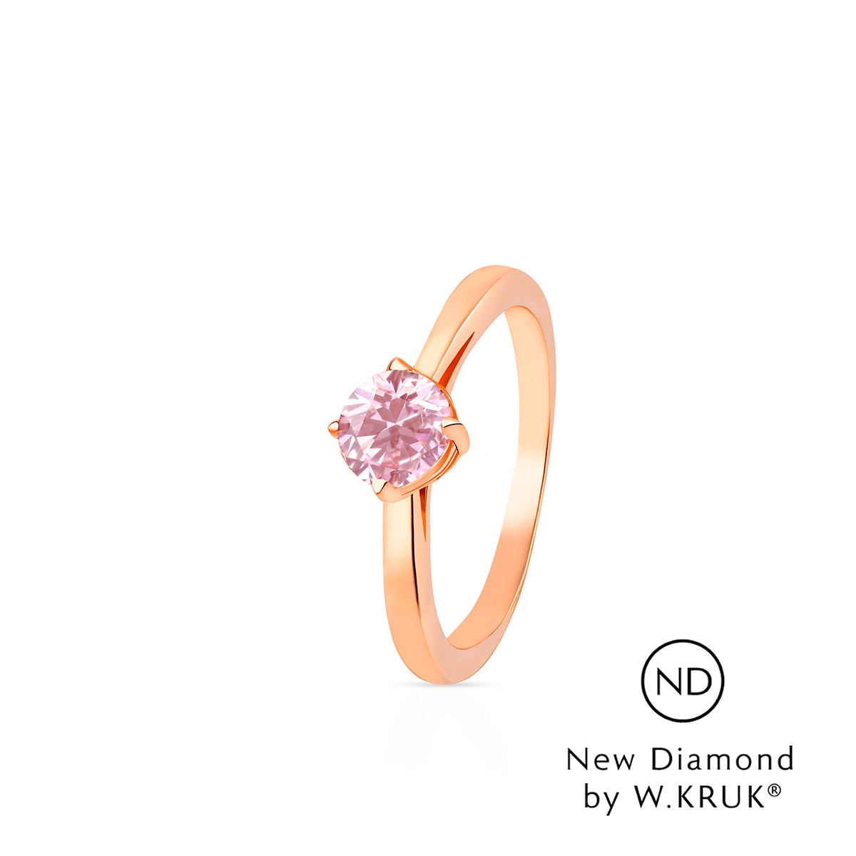 Pierścionek zaręczynowy złoty Doskonały – XWK/PB-08R – W.KRUK