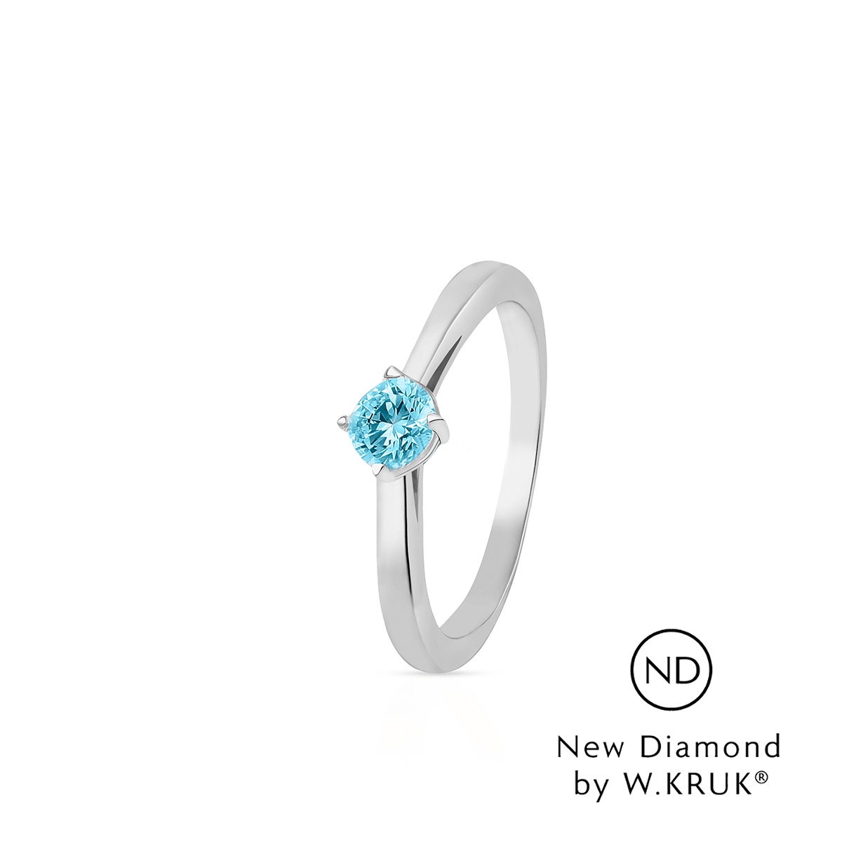 Pierścionek zaręczynowy złoty Doskonały – XWK/PB-09B – W.KRUK