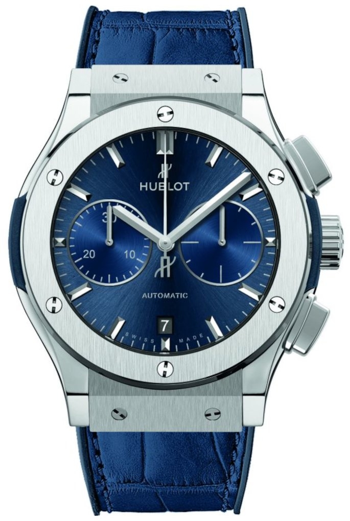 時計 Hublot Classic Fusion Blue Titanium ZEGAREK HUBLOT CLASSIC FUSION CHRONOGRAPH TITANIUM BLUE – UHU/021