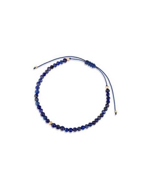 Bransoleta sznurkowa z lapisem lazuli