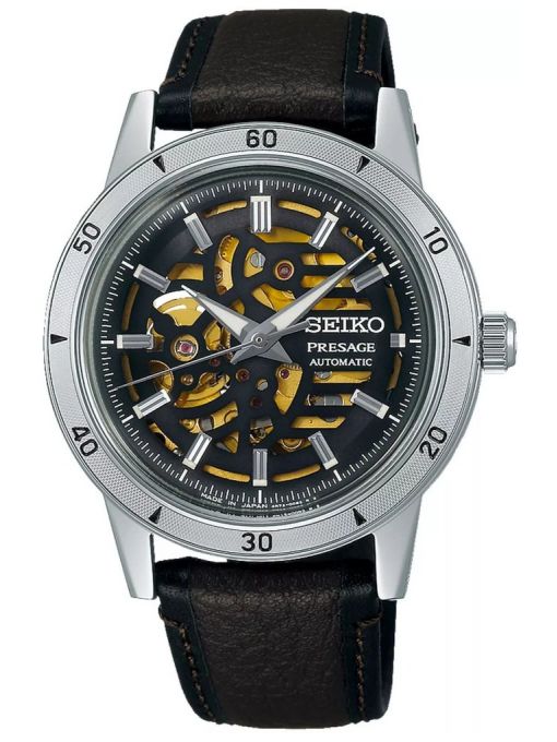 ZEGAREK SEIKO STYLE 60's SKELETON AUTOMATIC