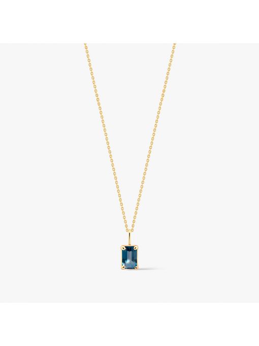 Wisiorek złoty z topazem london blue