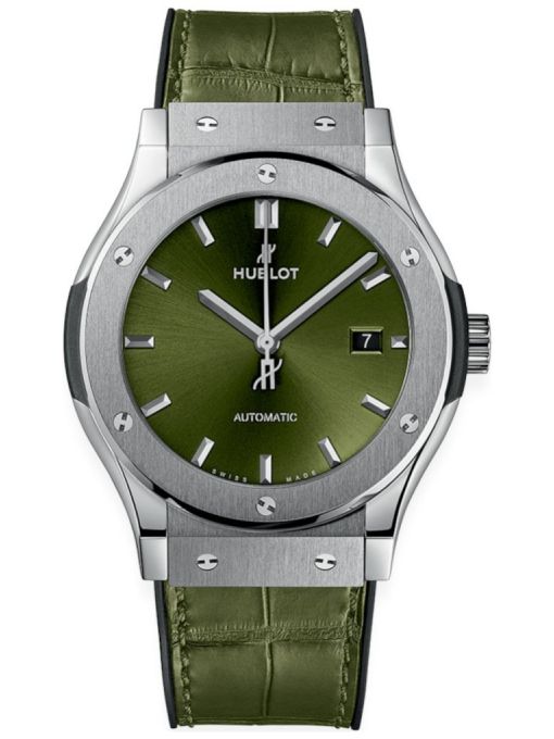 ZEGAREK HUBLOT Classic Fusion Titanium Green