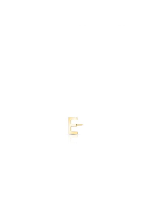 Kolczyk złoty literka E