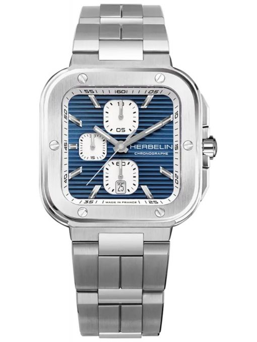 ZEGAREK HERBELIN CAP CAMARAT SQUARE CHRONOGRAPH