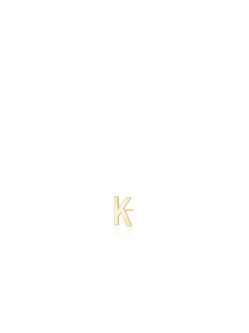 Kolczyk złoty literka K