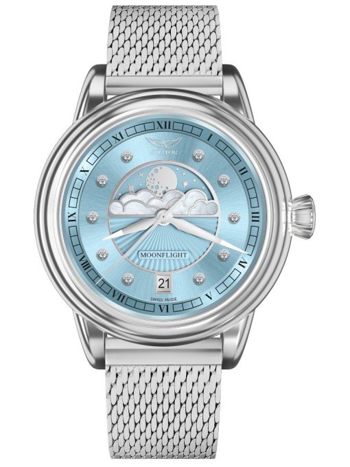 ZEGAREK AVIATOR DOUGLAS MOONFLIGHT DIAMONDS