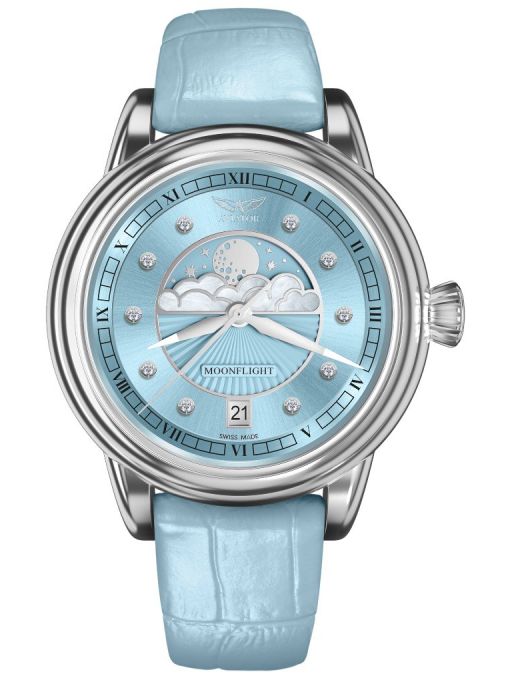 ZEGAREK AVIATOR DOUGLAS MOONFLIGHT DIAMONDS