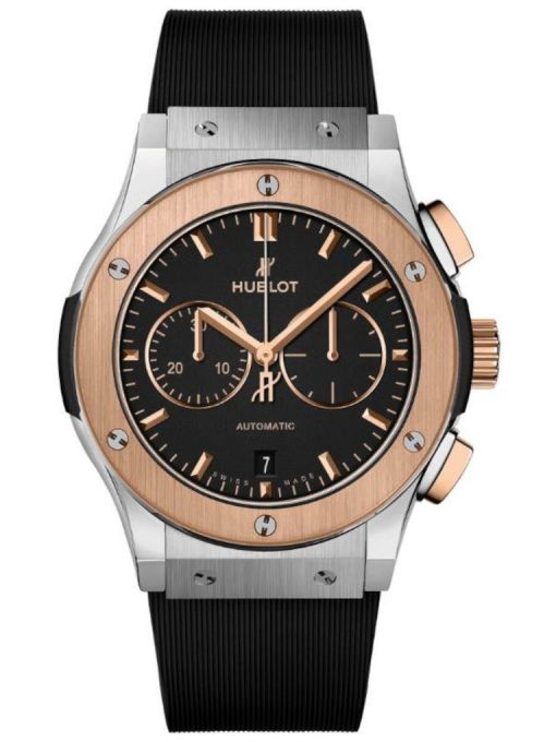 ZEGAREK HUBLOT Classic Fusion Chronograph Titanium King Gold
