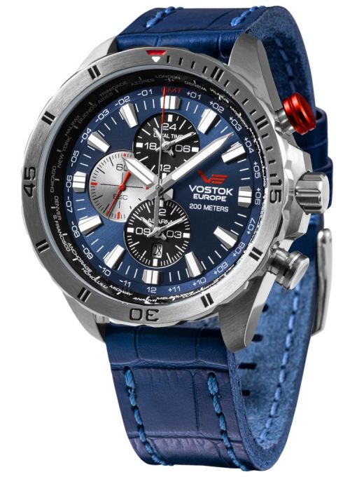 ZEGAREK VOSTOK EUROPE ALMAZ SPACE STATION DUAL TIME