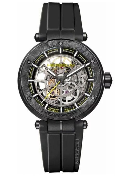 ZEGAREK HERBELIN NEWPORT CARBON TITANIUM AUTOMATIC SKELETON