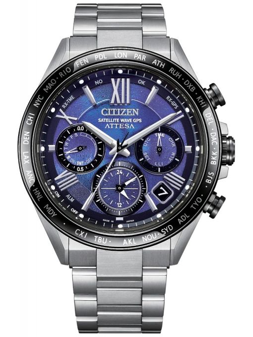 ZEGAREK CITIZEN SATELLITE WAVE GPS SUPER TITANIUM UNITE WITH BLUE LIMITED EDITION