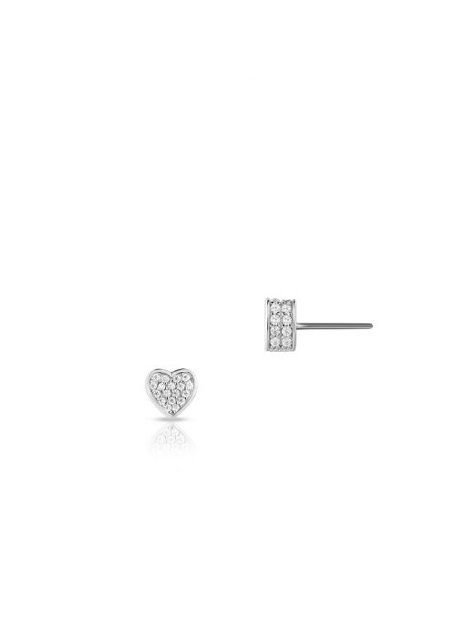 Kolczyki srebrne w kształcie serca