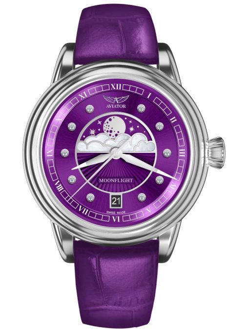 ZEGAREK AVIATOR DOUGLAS MOONFLIGHT DIAMONDS