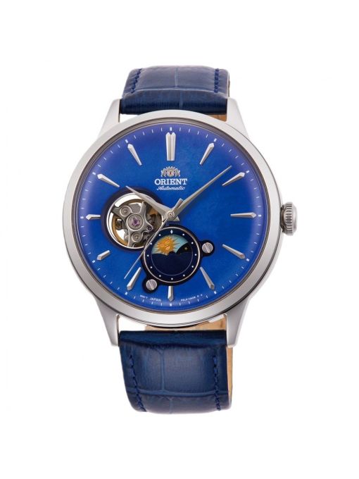 ZEGAREK ORIENT CLASSIC SUN & MOON OPEN HEART