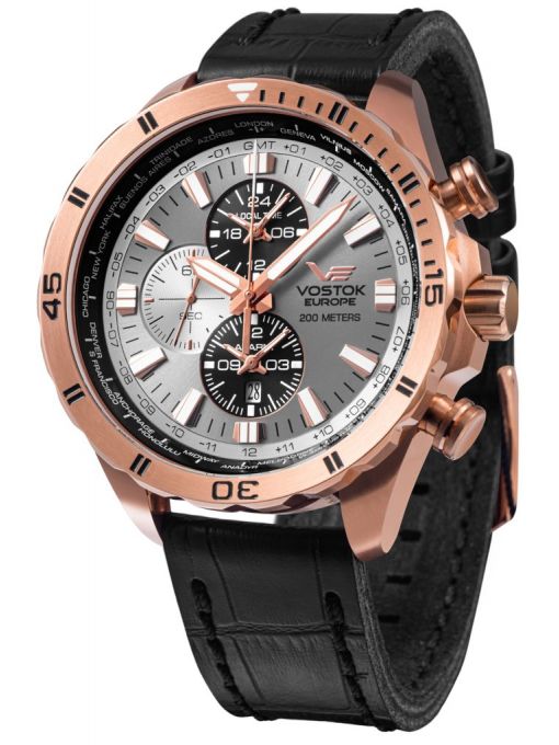 ZEGAREK VOSTOK EUROPE ALMAZ SPACE STATION DUAL TIME