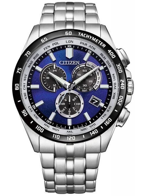ZEGAREK CITIZEN RADIO CONTROLLED CHRONOGRAPH UNITE WITH BLUE LIMITED EDITION